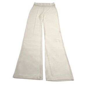 ALO Yoga Striped Mesh Tropical Nights Flare Pant in Ivory